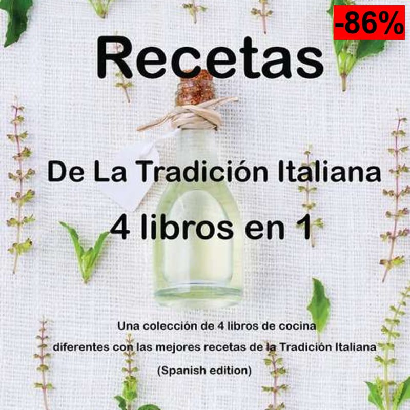 Recetas de la Tradición Italiana – 4 Libros en 1 (Tapa dura) - oferta Amazon