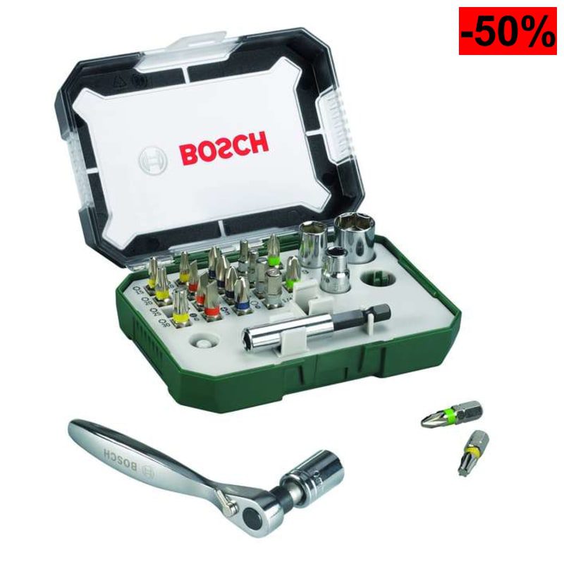 Bosch Professional juego de puntas y trinquete de 26 piezas - oferta Amazon