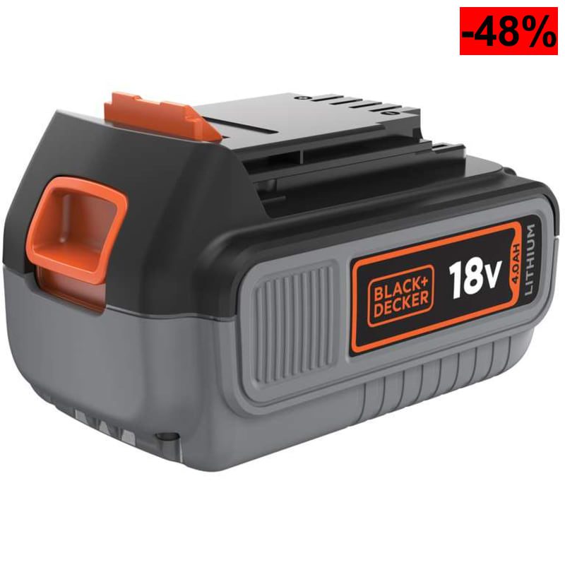 Black+Decker Batería de 18V, 4.0Ah, sin Efecto Memoria, BL4018-XJ - oferta Amazon