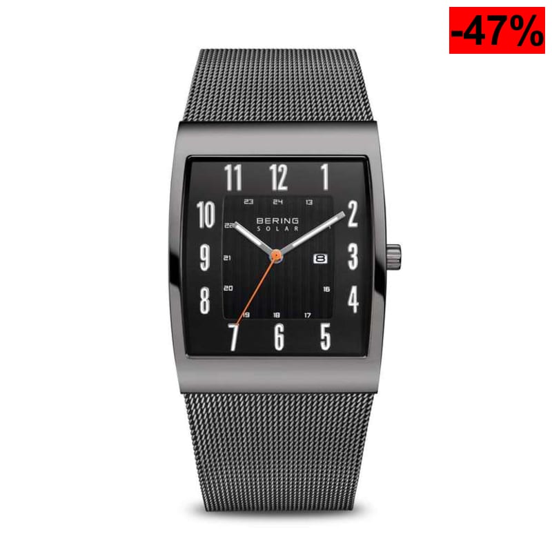 Bering 16433 Reloj Solar de Acero Inoxidable, 33 mm, Correa milanesa, Cristal de Zafiro y Resistencia 3 ATM - oferta Amazon