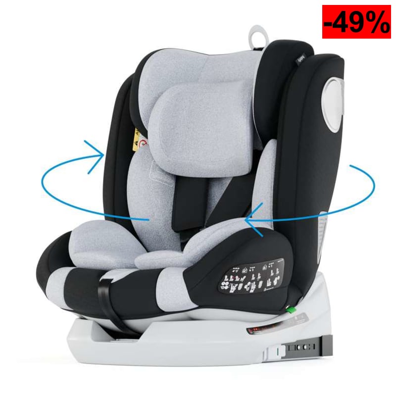 Babify Onboard Silla de Coche Isofix para Bebés y Niños, 0 Meses - 12 Años, Apta Desde 40-150 cm Ajustable 360º, Asiento Portátil y Seguro - oferta Amazon