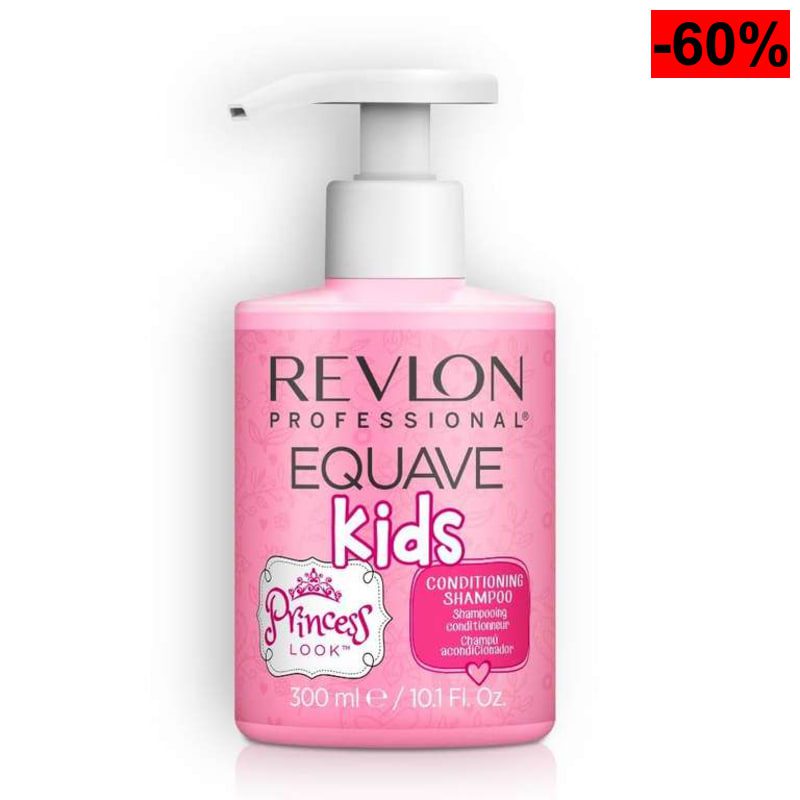 REVLON PROFESSIONAL EQUAVE KIDS Princess Look, Champú Acondicionador infantil, Sin Sulfatos - Fragancia Floral y Afrutada, 300 ml - oferta Amazon