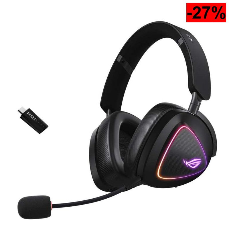 Auriculares Gaming Inalámbricos ASUS ROG Delta II (Tri-Mode, 110h Autonomía) - oferta Amazon