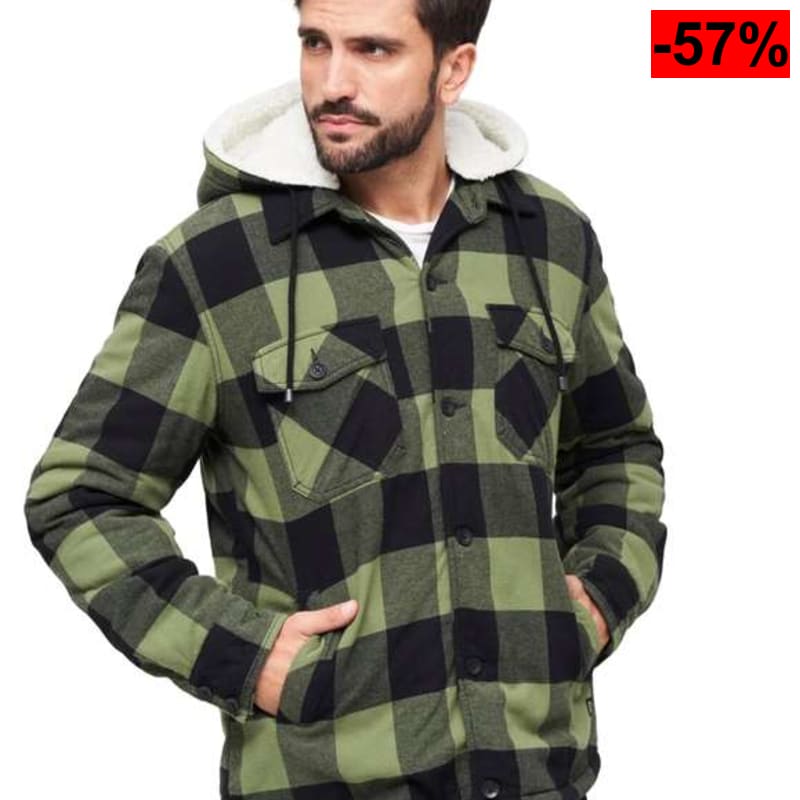 Brandit Lumber Jacket Hooded Chaqueta HombreTallas: S, M, L, XL, XXL, 4XL, 5XL, 7XL - oferta Amazon