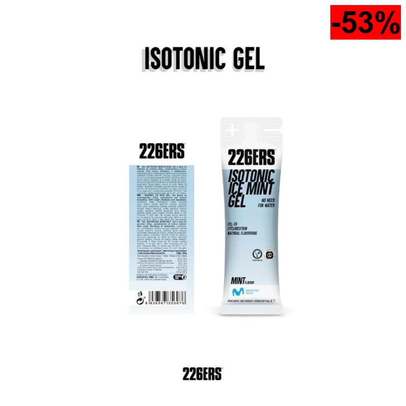 Gel Enérgetico Isotónico Vegano con 22 g de Ciclodextrina como Hidrato, Mentolado, Sin Gluten, Menta DEPORTISTAS - oferta Amazon