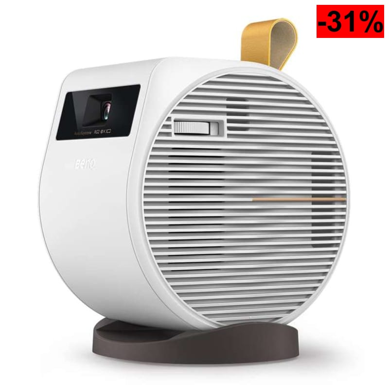 Mini Proyector Portátil BenQ GV11 (Proyección al Techo, Batería, Android TV, Altavoz 270°) - oferta Amazon