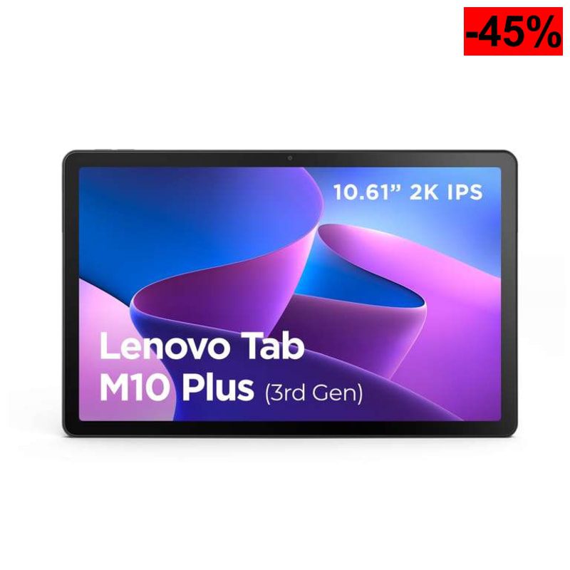 Lenovo Tab M10 Plus (3rd Gen) - Tablet de 10.61" 2K (MediaTek Helio G80, 4GB de RAM, 64GB ampliables hasta 1 TB - oferta Amazon