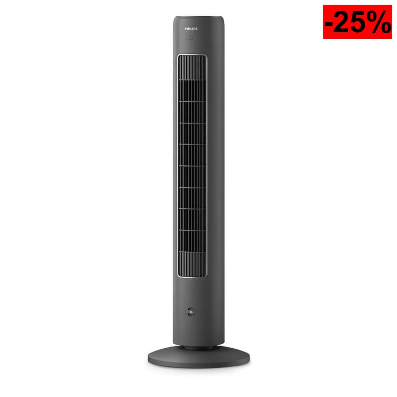 Philips Ventilador de torre Serie 5000, altura de 105cm, oscilación, mando a distancia, temporizador, 3 modos, 40 W,(CX5535/11) - oferta Amazon