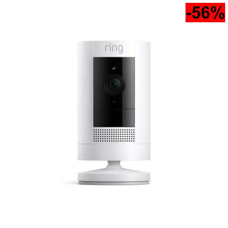 Ring Cámara exterior con batería (Stick Up Cam) | Cámara de vigilancia wifi para tu domicilio sin cables, con vídeo HD - oferta Amazon