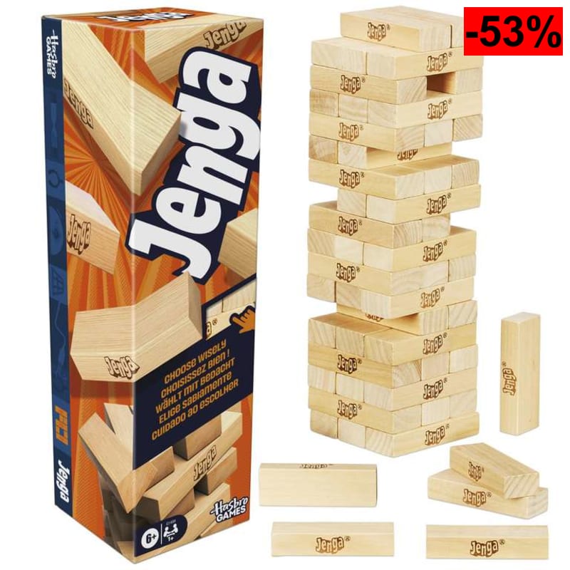 Juegos Hasbro Oficiales Juego Jenga con Dado Digital - oferta Amazon