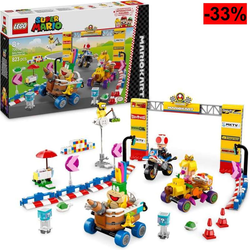 LEGO Super Mario: Mario Kart: Set Bebé Peach y Grand Prix 72036 PRIME - oferta Amazon