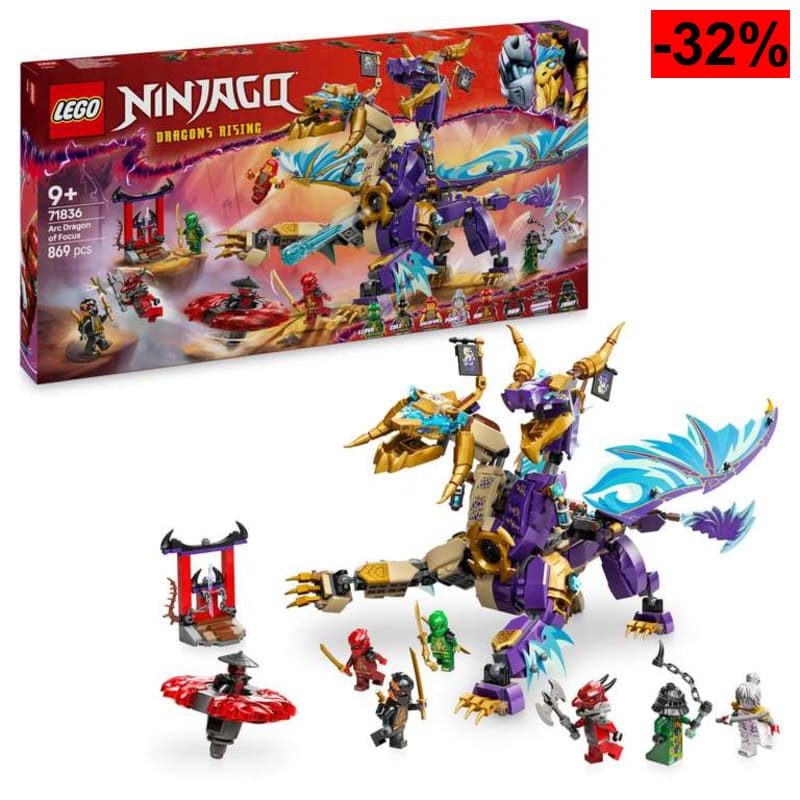 LEGO NINJAGO - Dragón de la Concentración: Arc Set con 8 Minifiguras - 71836 - oferta Amazon