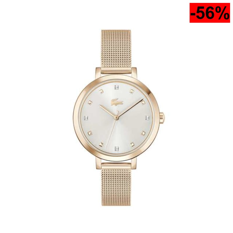 Reloj de Cuarzo Lacoste Riga (Malla Acero Oro Rosa, 3 Manecillas) - oferta Amazon