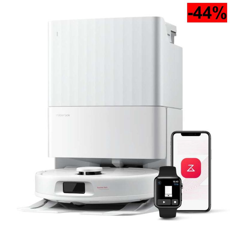 roborock Robot Aspirador QV 35A, 8000Pa de succión, Dos mopas giratorias elevables, cepillos antienredos - oferta Amazon