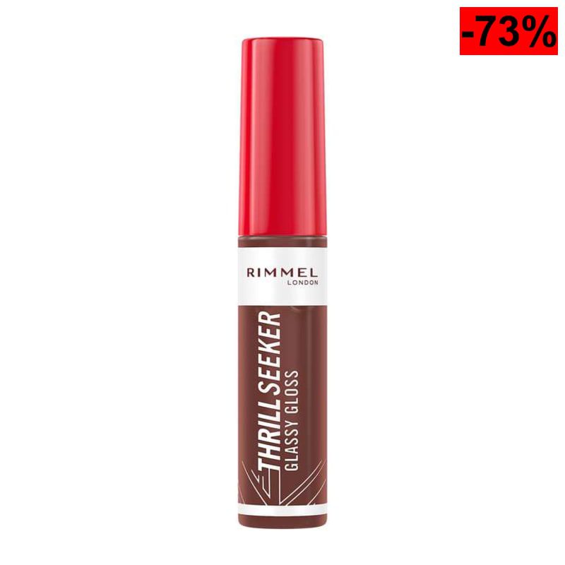 Rimmel London Thrill Seeker Glassy Gloss - Brillo de Labios (Chocolate Glaze 800, 10ml) - oferta Amazon