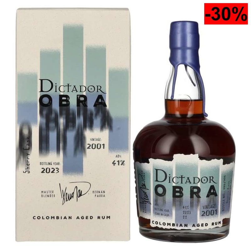 Dictador OBRA VINTAGE 22 Years Old SHERRY CASK Rum 2001 41% 0,7l - oferta Amazon