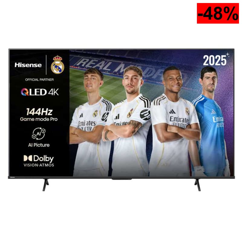 Hisense 55E7Q Pro - QLED Smart TV, Gaming TV, Modo Juego Pro 144Hz, (Aplicando reembolso de 59,15€ disponible al tramitar) - oferta Amazon