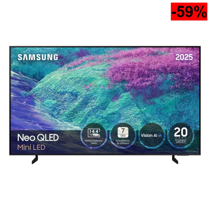 Televisión Smart TV Samsung 75" Neo QLED 4K QN1EF (Mini LED, Vision AI, 144Hz, Glare Free) - oferta Amazon