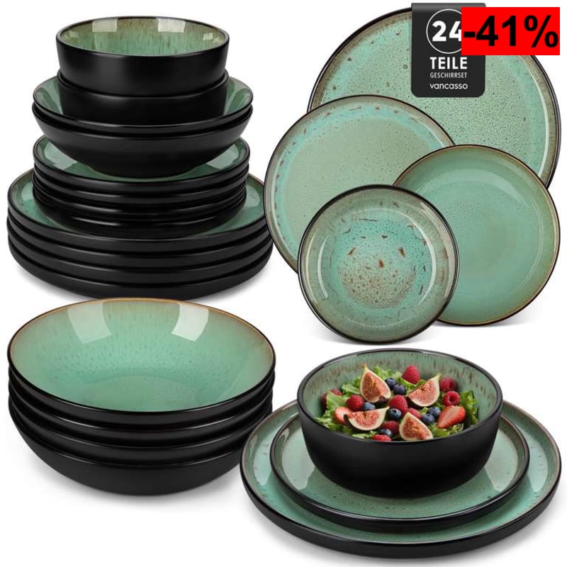 Vajilla Completa 24 Piezas para 6 Personas - oferta Amazon