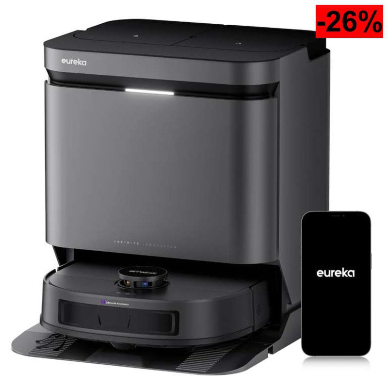 Eureka J15 EVO Ultra Robot Aspirador y Fregasuelos con Base Autovaciado - oferta Amazon