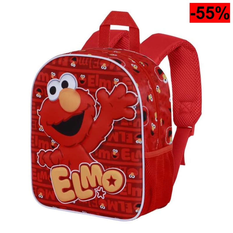 Karactermania Barrio Sésamo Elmo Happy-Mochila 3D Elite, Rojo, 25 x 30 cm, Capacidad 7 L. - oferta Amazon