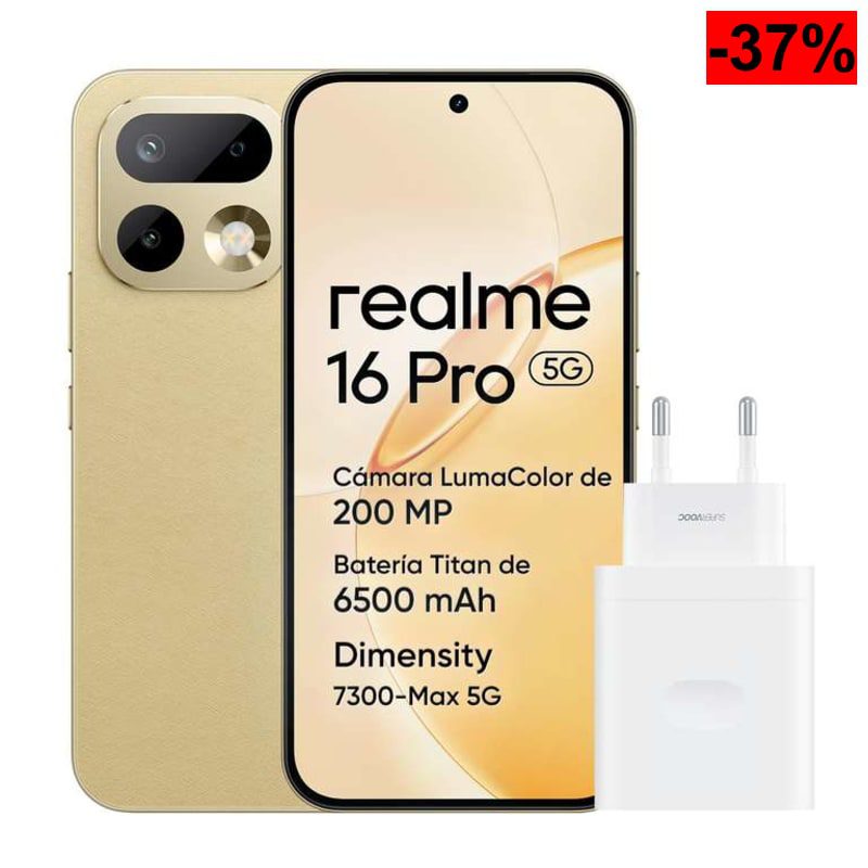 realme 16 Pro 5G Smartphone, 8GB+256GB, Pantalla AMOLED 144Hz 6,78", 6500mAh, Carga Rápida 45W, - oferta Amazon