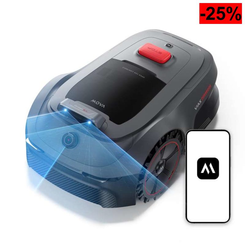 MOVA ViAX 500, Robot cortacésped, mapeo de 600 ㎡, mapeo automático con IA sin RTK, LiDAR de 360° + Visión Dual con IA - oferta Amazon
