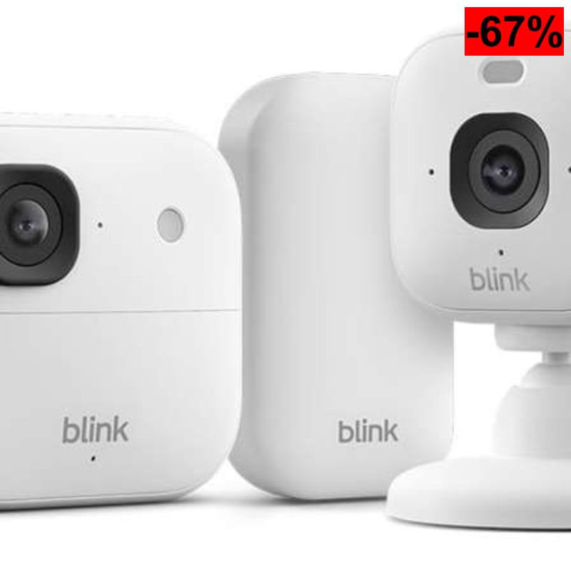 Cámara exterior 2K+ Blink + Cámara Mini 2K+ — cámara de seguridad inteligente inalámbrica, resolución de vídeo 2K - oferta Amazon