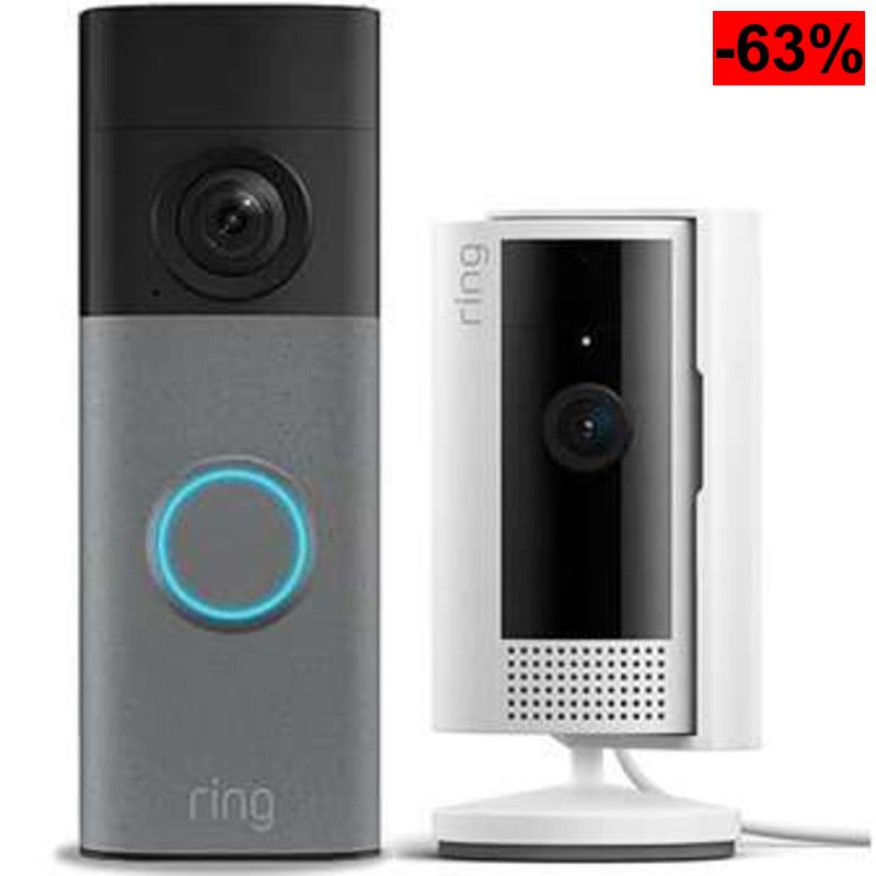 Ring Battery Video Doorbell (nueva gen.) + Indoor Camera (2.ª gen.) | Inalámbrico | Retinal 2K | Zoom 6 aumentos | Batería integrada | - oferta Amazon