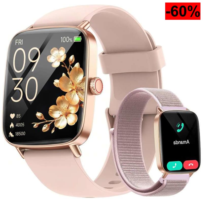 Fitpolo Smartwatch 1,85" con Llamadas Bluetooth, WhatsApp, Pulsómetro, IP68, Monitor de Sueño y 120 Modos Deportivos - oferta Amazon