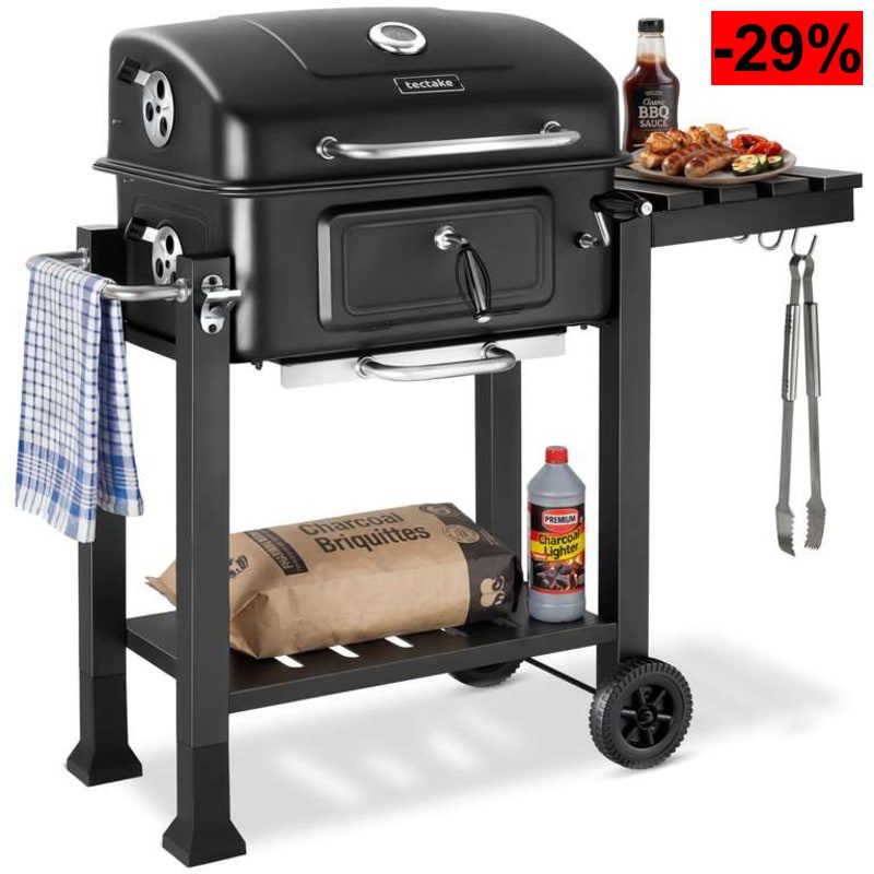Barbacoa de Carbon con Tapa, Parrilla Barbacoa Carbon, - oferta Amazon