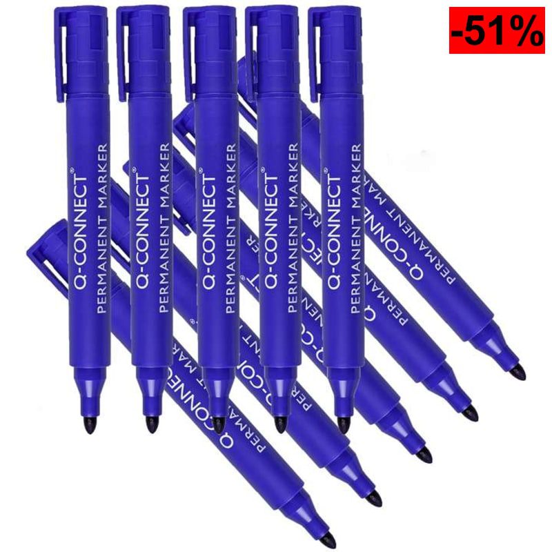 Rotulador Marcador Permanente, Azul, caja de 10 piezas - oferta Amazon