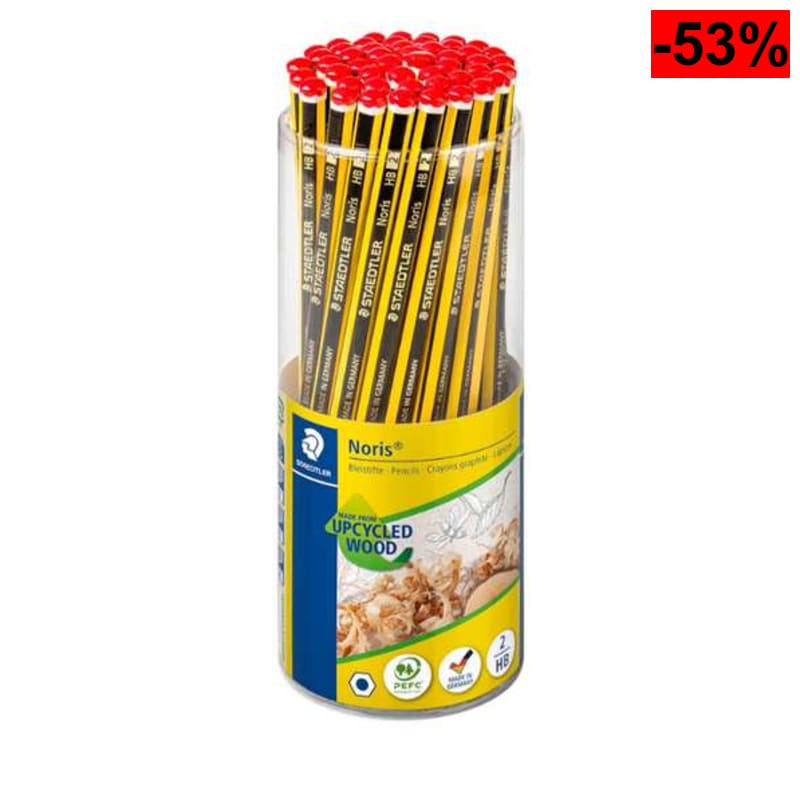 Staedler Noris - Lápiz (HB 2, 50 unidades) 0,34 el lapiz - oferta Amazon