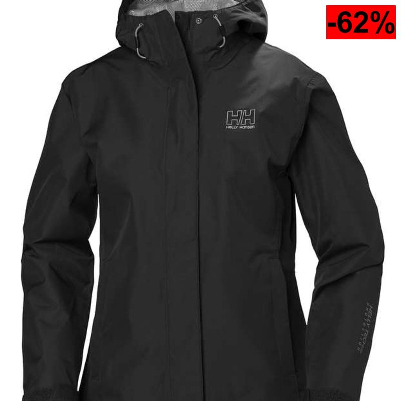 Chaqueta mujer impermeable Helly Hansen Seven J - Negro - Tallas S, M y XL - oferta Amazon