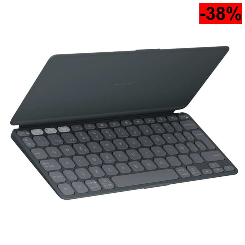 Logitech Keys-To-Go 2, Teclado Bluetooth portátil para Tablet con Tapa, Teclado inalámbrico para Windows, Android, e iOs, QWERTY (ES) - oferta Amazon