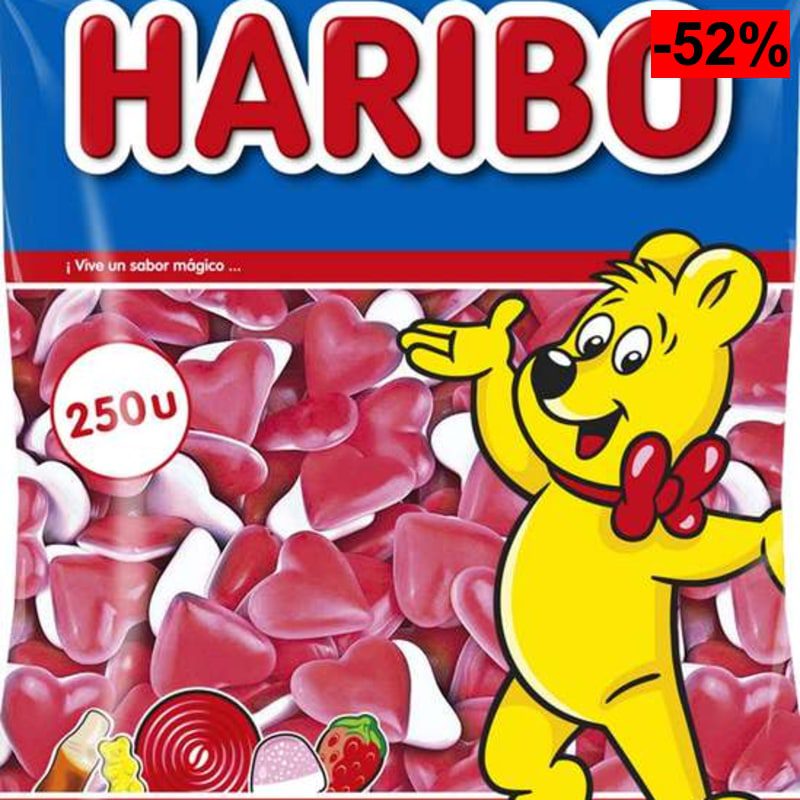 Haribo Corazones 250 unidades - 1750 gr - oferta Amazon