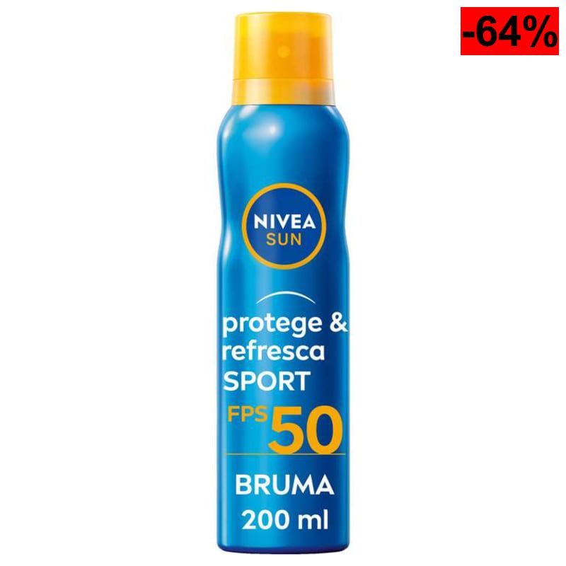 2 x NIVEA SUN Protege & Refresca Spray Bruma Solar FP50 (2 x 200 ml) - oferta Amazon