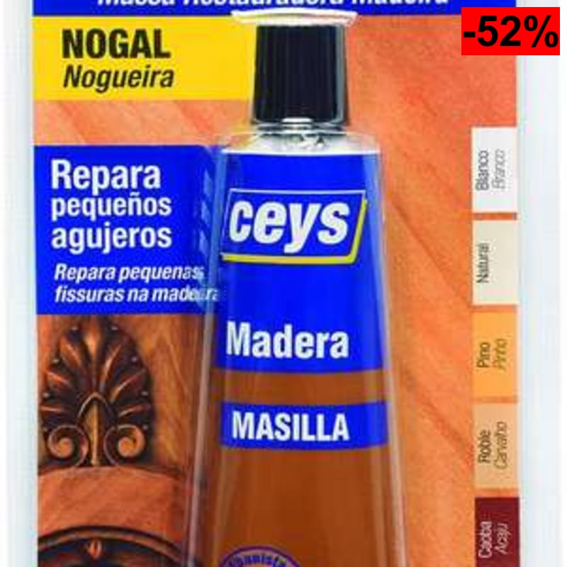 Ceys - Masilla restaurdora mader de nogal - Repara pequeños agujeros - Lijable y barnizable - 40GR - oferta Amazon