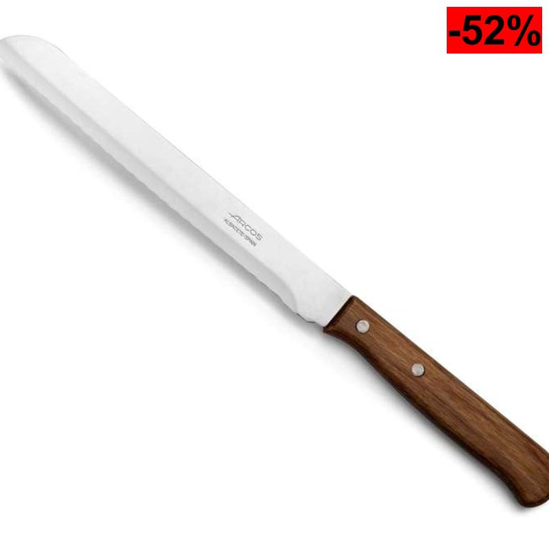 Arcos Serie Latina, Cuchillo Panadero, Hoja serrada de 170mm, Mango Madera - oferta Amazon