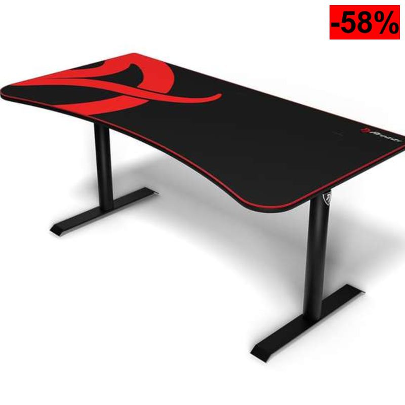 Arozzi Arena Negro: Escritorio Gaming Ergonómico con Alfombrilla Gigante Lavable, Gestión de Cables y Estructura de Acero - Pocas unidades - oferta Amazon