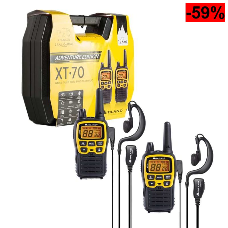 Midland - 2 Walkie Talkie Profesional Largo Alcance - oferta Amazon