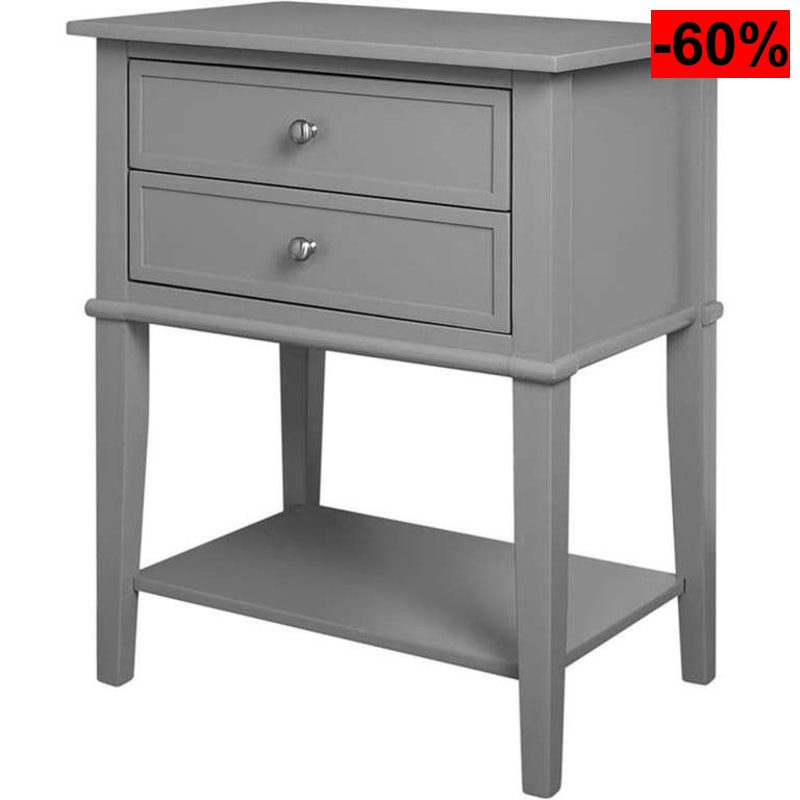 Ameriwood Home Mesa Auxiliar Franklin con 2 cajones - oferta Amazon