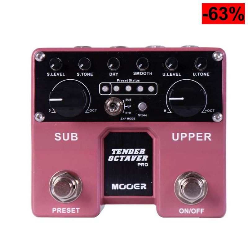 Pedal de efectos para guitarra Mooer Tender Octaver Pro - oferta Amazon