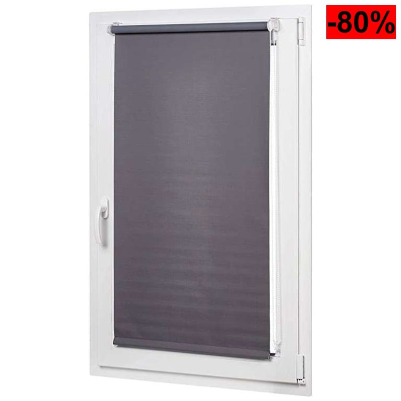 Estor opaco y enrollable, con revestimiento de color a juego, 56 x 150 cm, Gris oscuro - oferta Amazon