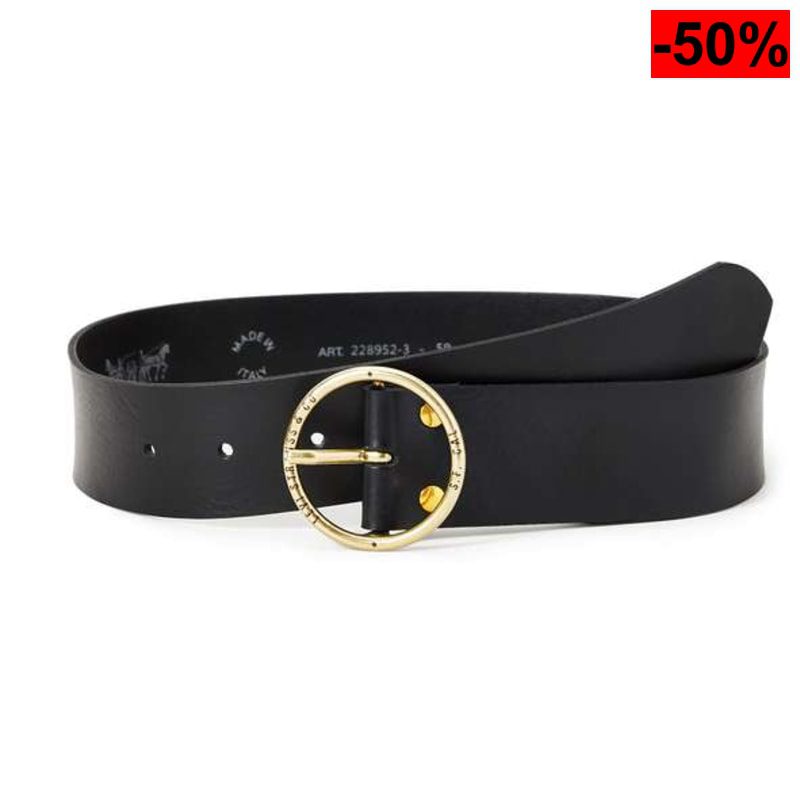 Levi's Cinturón Mujer Negro Regular - oferta Amazon