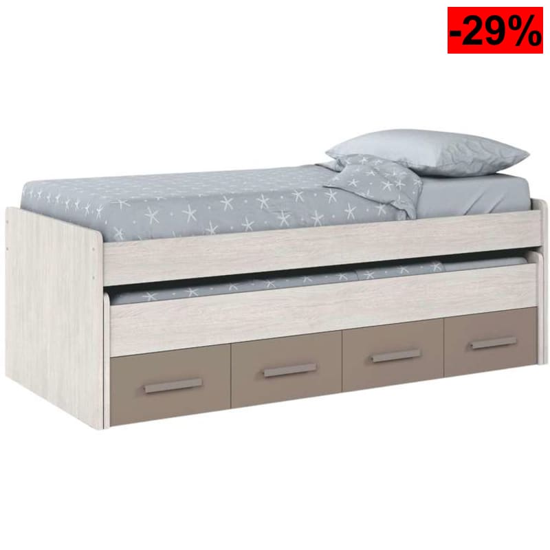 Habitdesign Cama Nido Juvenil, 2 Camas y 2 cajones - oferta Amazon
