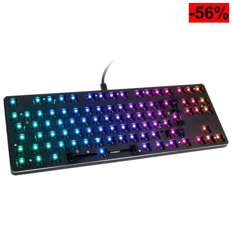 GLORIOUS GMMK TKL 85%, Barebones (Solo Carcasa) Teclado mecánico, RGB por tecla, Hot Swap y Personalizable - oferta Amazon
