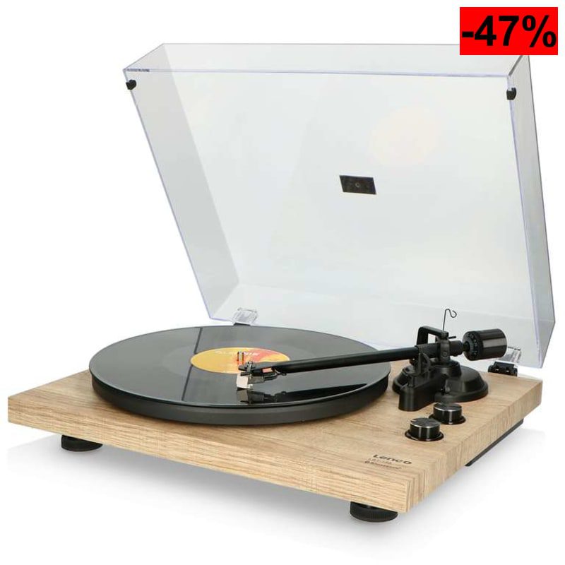 Lenco LBT-188 Tocadiscos Bluetooth - admite Salidas de RCA y USB - 2 velocidades 33 RPM y 45 RPM - preamplificador - oferta Amazon