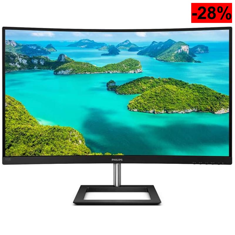 Philips 322E1C/00 — Monitor Curvo 32" Full HD | 1500R | 75Hz FreeSync | Negro - oferta Amazon