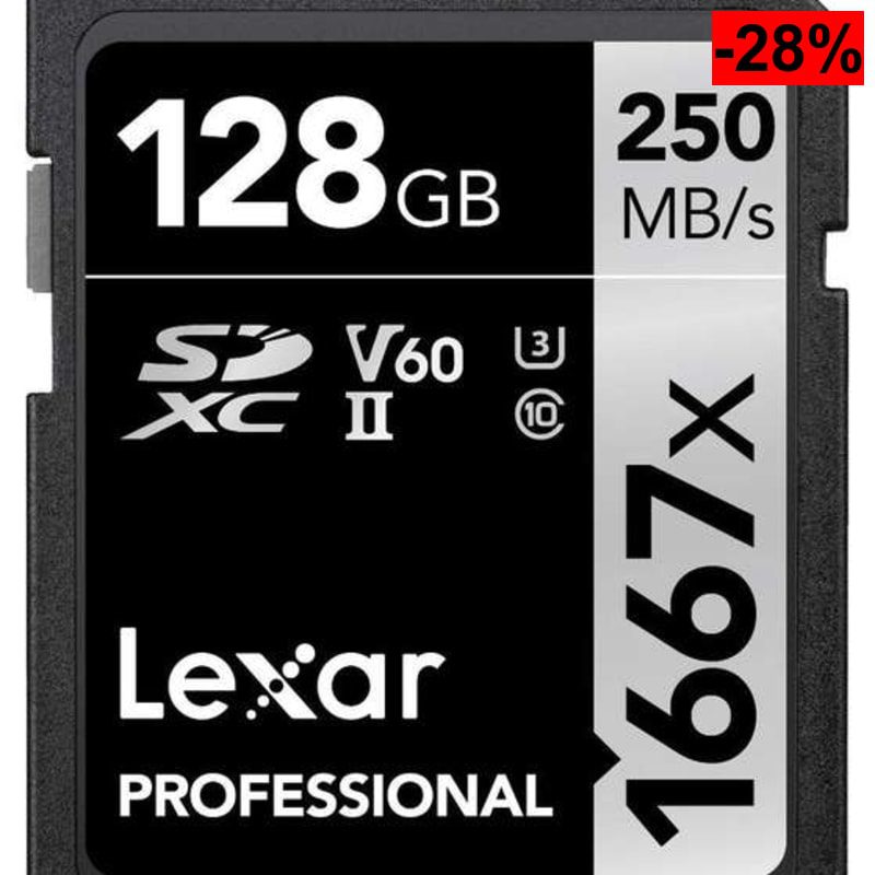 Lexar Professional 1667x Tarjeta SD 128GB SDXC UHS-II - oferta Amazon